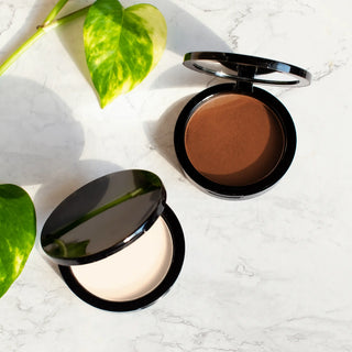 Bonjour Babe Beauty Dual Blend Powder Foundation - Bisque | Buildable Wet or Dry Matte Foundation