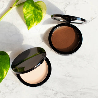 Bonjour Babe Beauty Dual Blend Powder Foundation - Gingerbread | Buildable Wet or Dry Matte Foundation