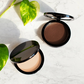 Bonjour Babe Beauty Dual Blend Powder Foundation - Fig | Buildable Wet or Dry Matte Foundation