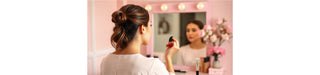 Bonjour Babe Beauty Woman applying BB Cream in Vanity